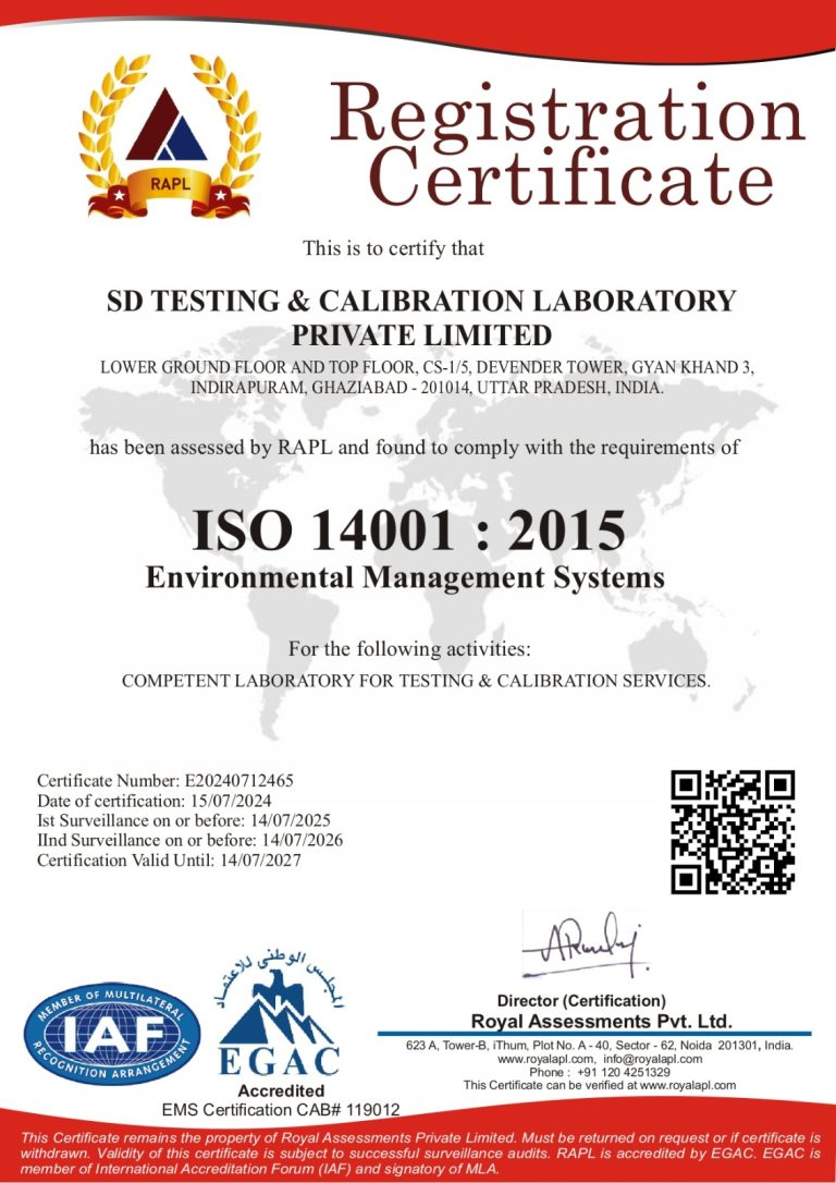 Certificates – SD TESTING & CALIBRATION LABORATORY PVT. LTD.